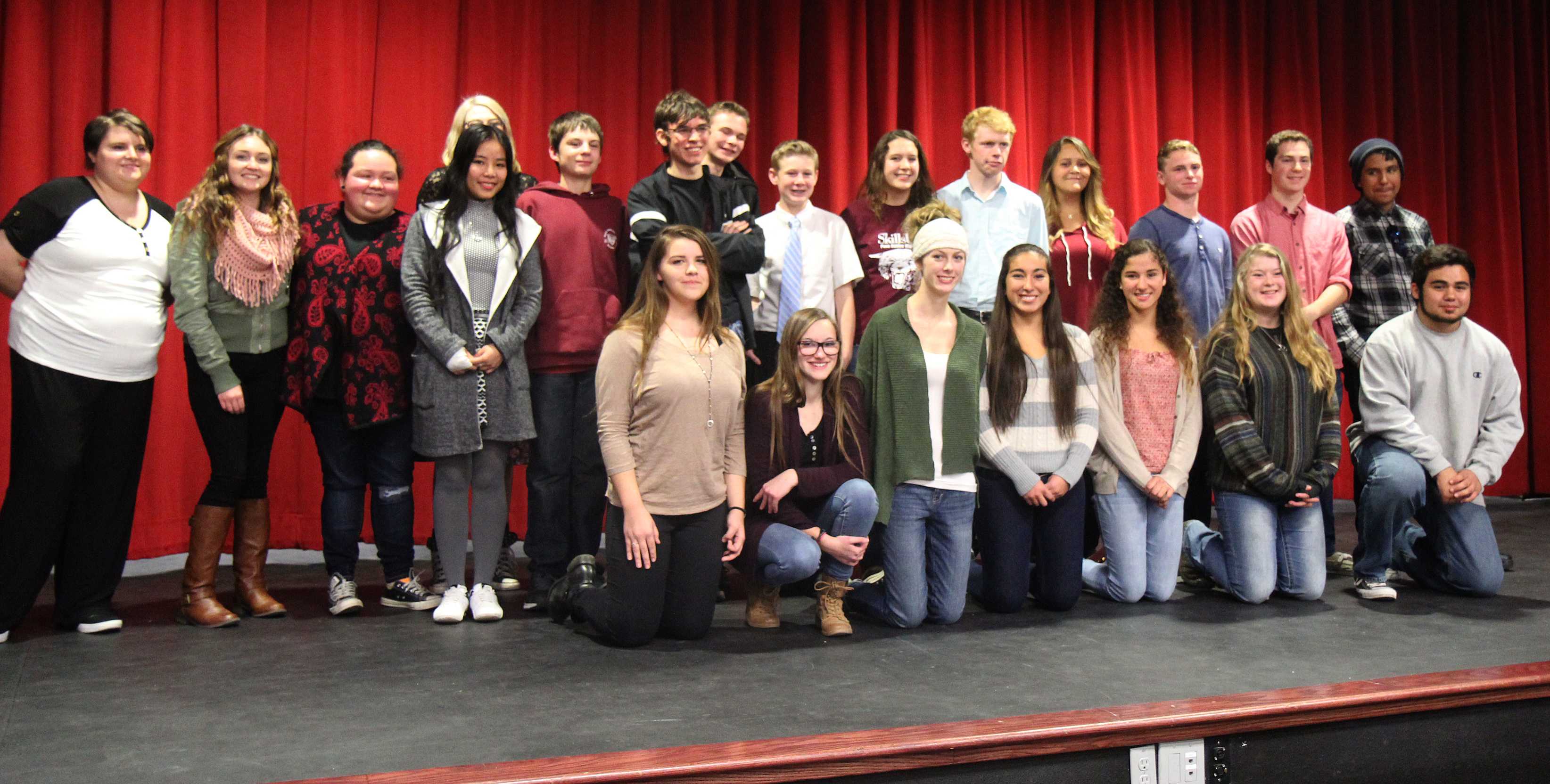 The 28 contestants of the 2016 PRHS Poetry Out Loud competition